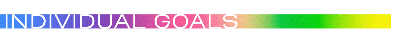 INDIVIDUAL GOALS