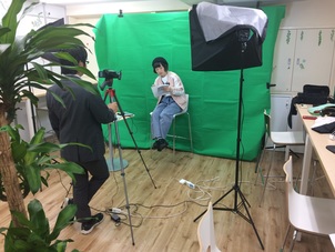 本日はキャンパスで撮影