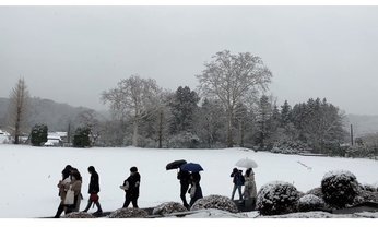 雪の日のスクーリング最終日