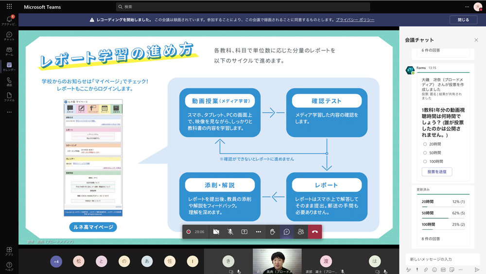 オンラインオープンキャンパスの様子