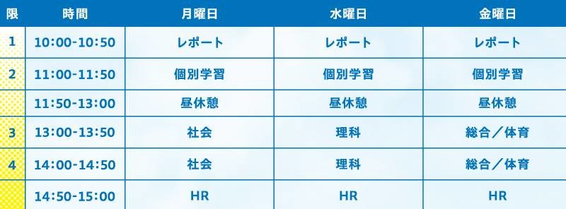 時間割例