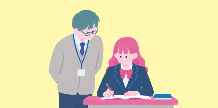 友達と楽しそうに話す生徒たち