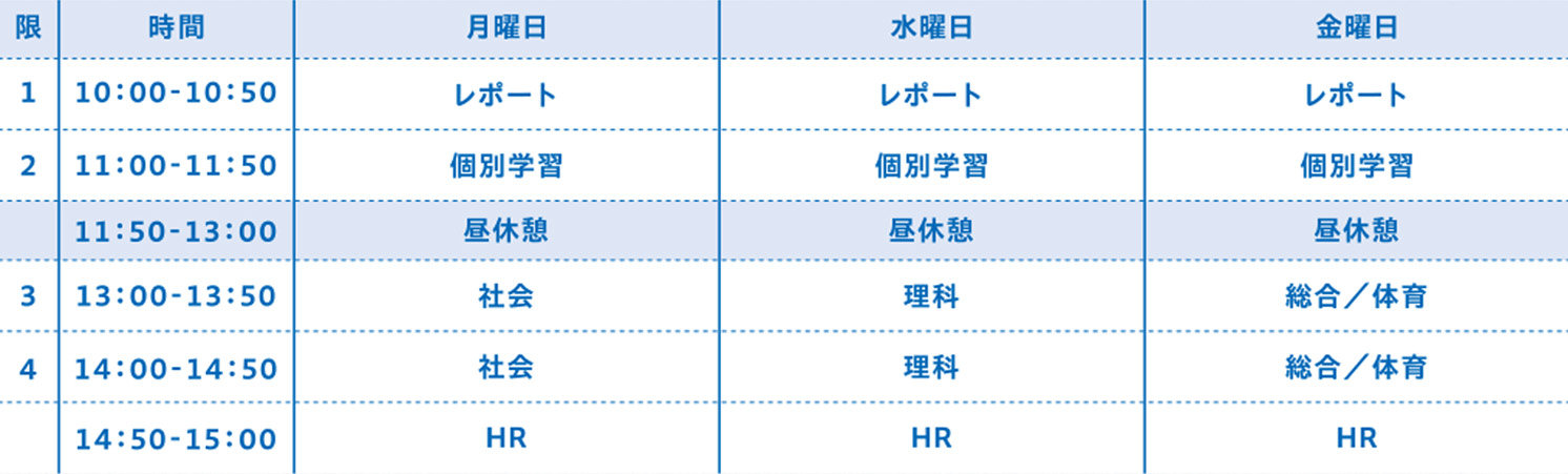 時間割例