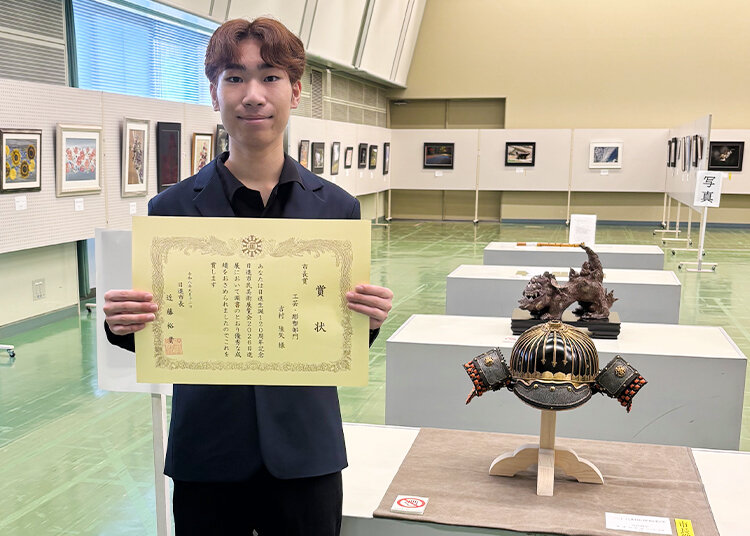 市長賞を受賞した吉村陸矢さん
